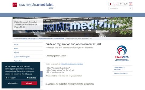 Translationale Medizin - Universitätsmedizin Mainz