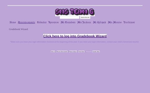 Gradebook Wizard - SMS Team 6 - Google Sites