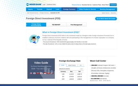 Foreign Direct Investment (FDI) - Login