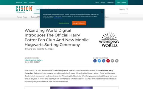 Wizarding World Digital Introduces The Official Harry Potter ...