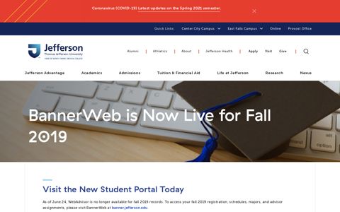 BannerWeb Info - Thomas Jefferson University