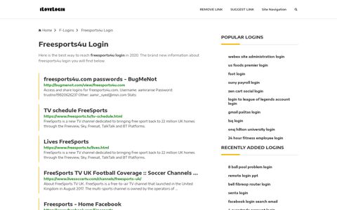 Freesports4u Login ❤️ One Click Access - iLoveLogin
