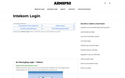 intekom ✔️ do Messaging Login - Telkom - AhmsPro.com