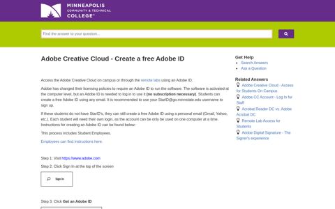 Adobe Creative Cloud - Create a free Adobe ID