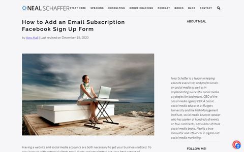 How to Add an Email Subscription Facebook Sign Up Form
