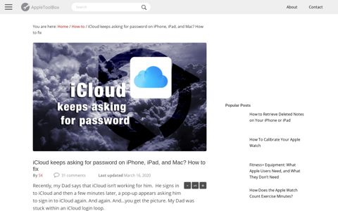 iCloud keeps asking for password on iPhone, iPad, and Mac ...