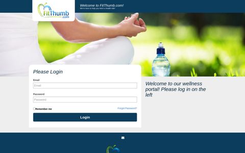 our wellness portal! Please log in on the left - FitThumb.com!