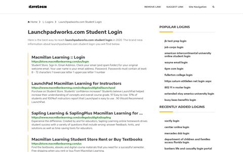 Launchpadworks.com Student Login ❤️ One Click Access