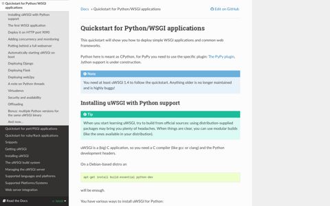 Quickstart for Python/WSGI applications — uWSGI 2.0 ...