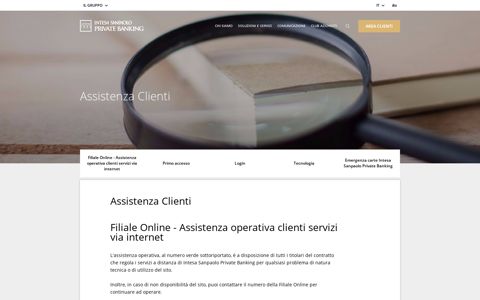 Assistenza Clienti - Intesa Sanpaolo Private Banking