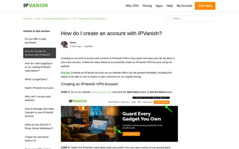 How do I create an account with IPVanish? – IPVanish
