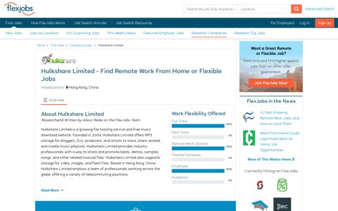 Hulkshare Limited - Remote Work From Home & Flexible Jobs ...