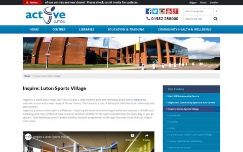 Inspire Luton Sports Village - Active Luton