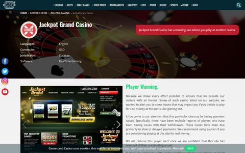 Jackpot Grand Casino - Games and Casino
