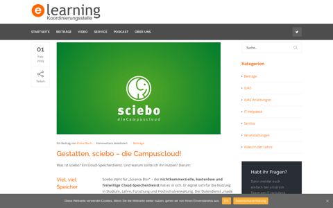 Gestatten, sciebo - die Campuscloud! | E-Learning ...