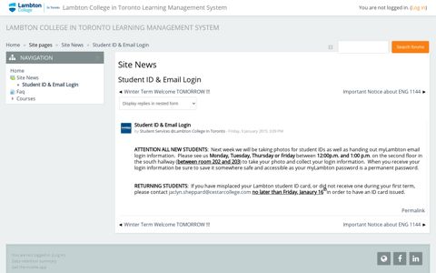 Student ID & Email Login - Lambton College in Toronto ...