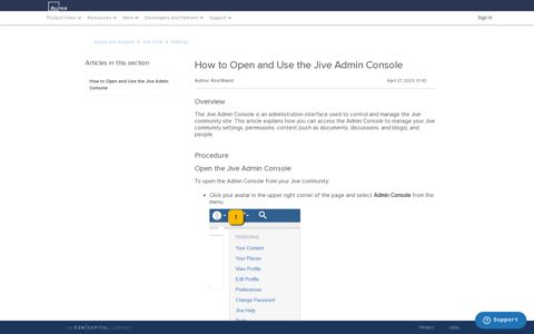 How to Open and Use the Jive Admin Console – Aurea Jive ...