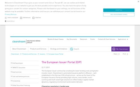 European Issuer Portal - Clearstream