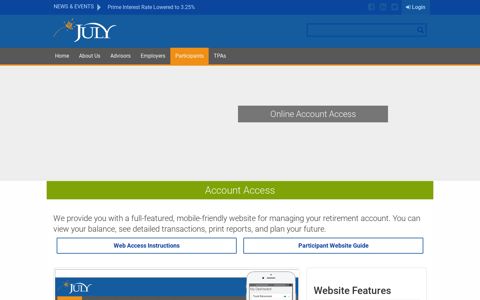 July Business ServicesAccount Access - July Business Services