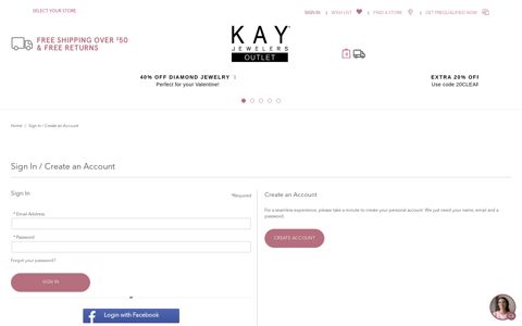 Login | Kay Outlet - Kay Jewelers Outlet