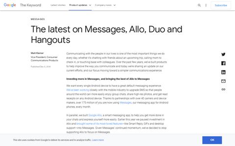 The latest on Messages, Allo, Duo and Hangouts - The Keyword
