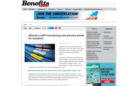 Alberta's LAPP introducing new pension portal for members ...