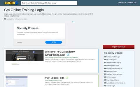 Gm Online Training Login - Loginii.com