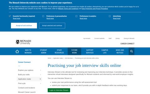 Practising your job interview skills online - Career Connect