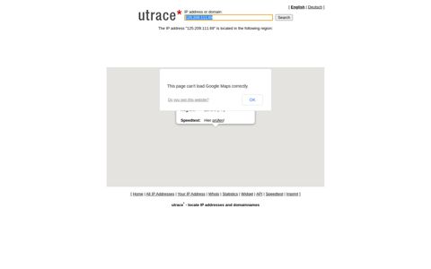 125.209.111.69 - IP address - utrace - locate IP addresses ...