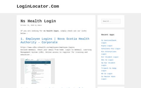 Ns Health Login - LoginLocator.Com