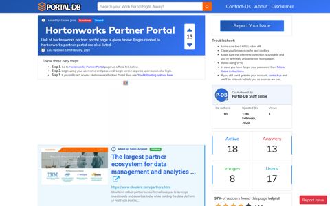 Hortonworks Partner Portal
