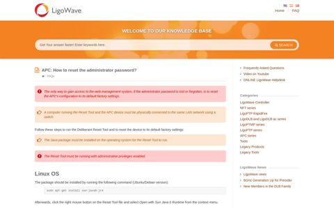 APC: How to reset the administrator password? - LigoWave ...