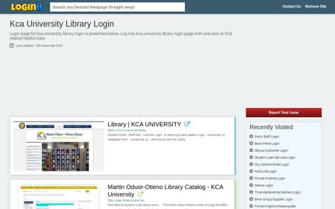 Kca University Library Login - Loginii.com