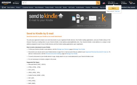 Send to Kindle by E-mail - Amazon.com