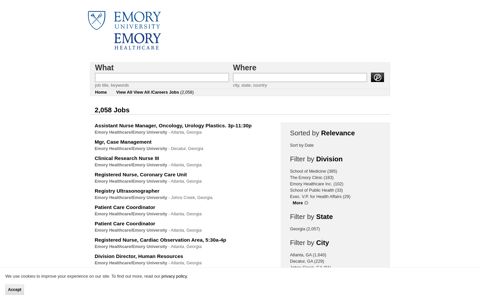 View All Jobs/Careers - Jobs - Emory.jobs