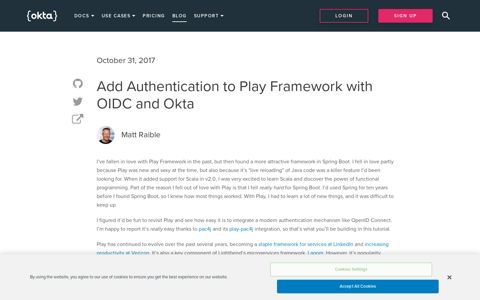 Add Authentication to Play Framework with OIDC and Okta ...