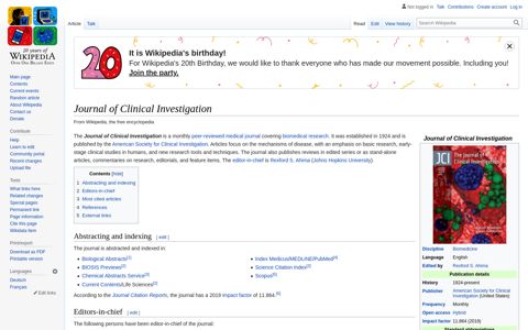 Journal of Clinical Investigation - Wikipedia