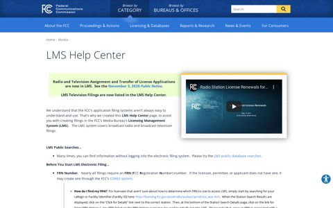 LMS Help Center | Federal Communications Commission