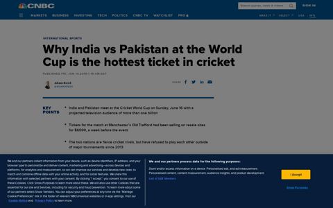 Why India vs Pakistan at the World Cup is the hottest ticket in ...