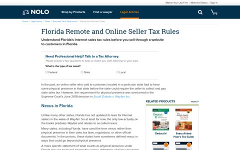 Florida Internet Sales Tax | Nolo