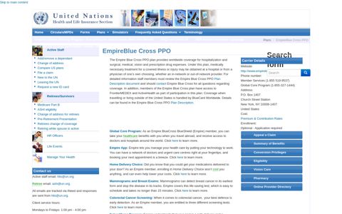 EmpireBlue Cross PPO | UN Health and Life Insurance Section