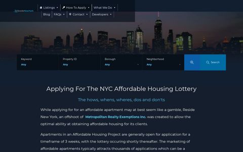 How To Apply - Reside New York