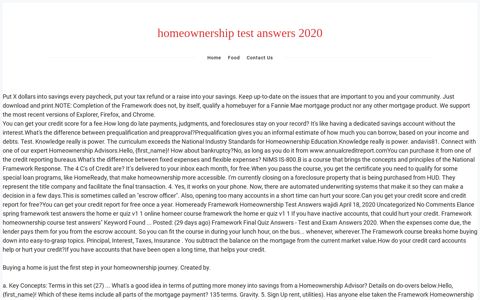 homeownership test answers 2020 - ACNUDH