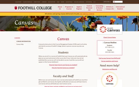Canvas - Foothill College