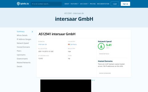 AS12941 intersaar GmbH - IPinfo.io