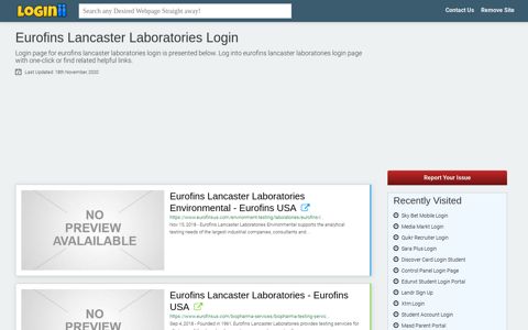 Eurofins Lancaster Laboratories Login - Loginii.com