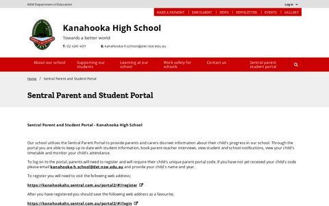 Sentral Parent and Student Portal - Kanahooka High School