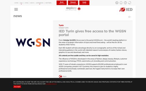 IED Turin gives free access to the WGSN portal | IED Istituto ...