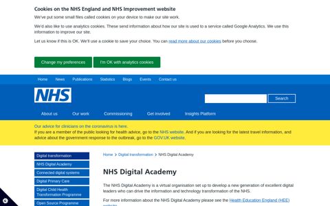 NHS England » NHS Digital Academy