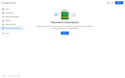 Payments & subscriptions - Google Account
